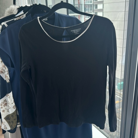 Majestic Paris Swarovski Cashmere Blend T-Shirt - Picture 1 of 5